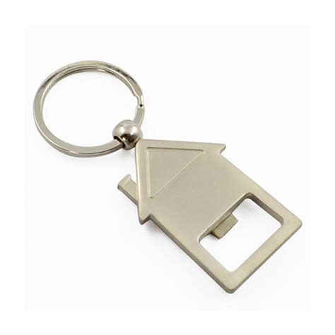 wholesale house shape metal keychains|custom keychain design.